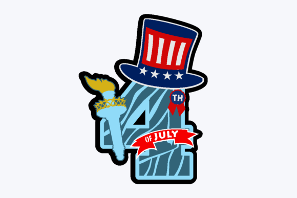 4th of July Party Numbers: A Versatile Graphic Design Asset for Content Creators