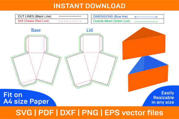 Cake Slice Box, Triangle Birthday Cake: A Versatile Graphic Design Asset for Creative Projects