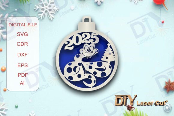 Christmas Tree Ornament with Snake: A Laser Cutting Asset for Winter Amp Campaigns