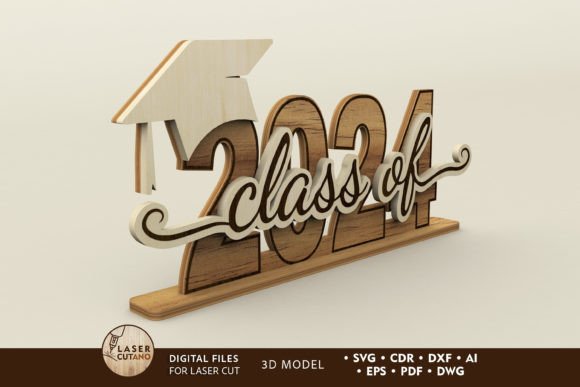 Class of 2024 Graduation Laser Cut File for Ornaments