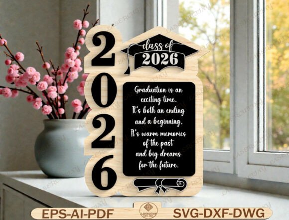 Class of 2026 Graduation Laser Cut – A Versatile Graphic Template for Digital Sellers