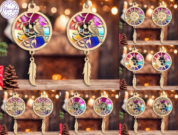 Dreamcatcher SVG Bundle: Elevating Laser-Cut Ornaments for Creative Campaigns
