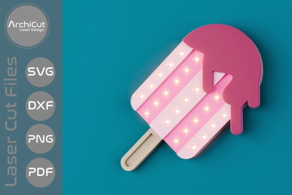 Ice Cream Summer Beach Led Light Laser for Crafting