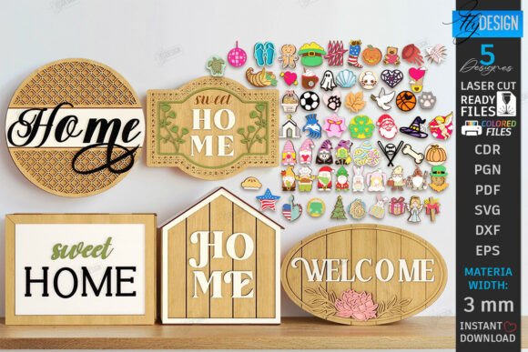 Interchangeable Laser Cut Wall Signs for Seasonal Branding