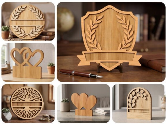 Laser Cut Blank Sign Set Split Monogram for Home Decor Projects