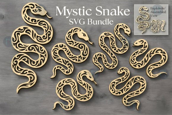 Laser Cutting with Mystic Snake SVG for Autumn Amp Projects