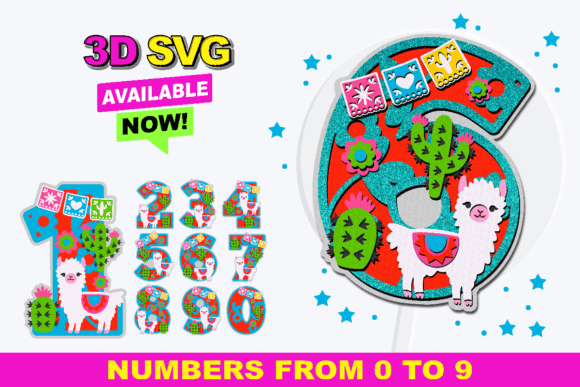 Llama Numbers: A Versatile Graphic Design Asset for Crafts
