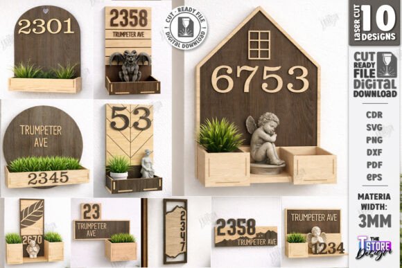 Modern House Number Signs Laser Cut Set: A Designer’s Take on Wall Decor and Branding
