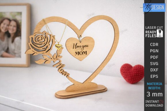 Modern Mother’s Day Laser Cut Design for Editorial and Web Publishing