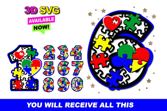 Puzzle Numbers: A Versatile SVG Design Asset for Crafts and Graphics