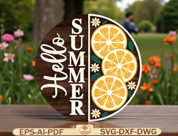 Round Farmhouse Summer Sign Laser Cut Review