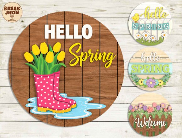 Spring Door Hanger SVG Bundle: A Laser-Cut Spring Amp for Creative Publishing