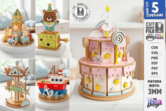 Wooden Music Boxes Laser Cut Bundle SVG for Toys Amp Branding